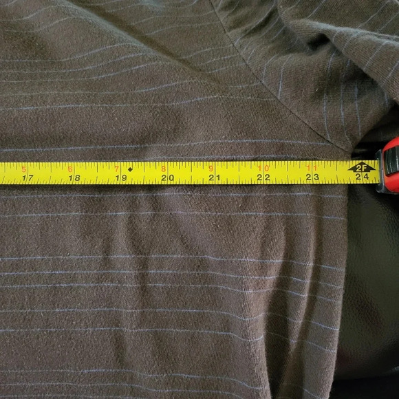 Banana Republic Striped Henley Men's XL Brown Blue Long Sleeve Shirt - Picture 4 of 8